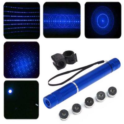 5mw 405nm Purple Laser Pen with 5 Patterns - Blue