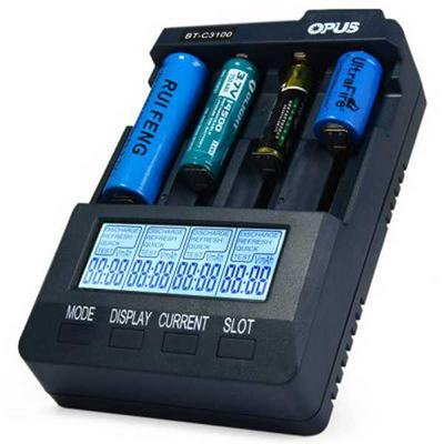 V2.2 Opus BT-C3100 LI-ion NiCd NiMh LCD Smart Battery Charger 18650 Flashlight Overheat Detection Measuring Resistance