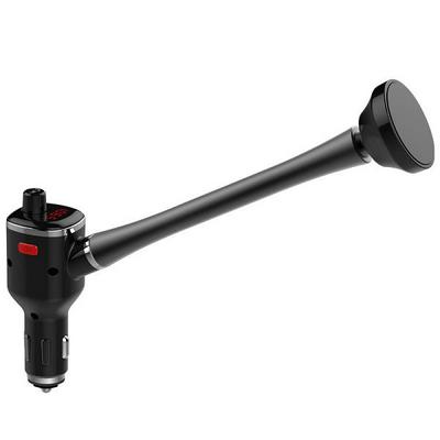 BT15 360 Degree Rotatable Magnet Sucker Mobile Phone Bracket Holder 2 USB FM Transmitter Car Charger Bluetooth Navigation Music Broadcast MP3 Audio Player