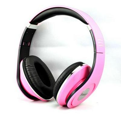 Feinier FE-151 Wired Flexible Headphone with Mic and One Plug At Each End for Games at Home/ in Internet Cafe(Pink)
