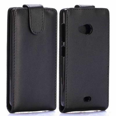 Simple Style Vertical Magnetic Flip PC+ PU Leather Case for Microsoft Lumia 535(Black)