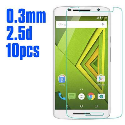 No Package 10pcs 0.3mm 2.5D Arc Edge AGC Japan Toyo Glue Tempered Glass Film for Motorola X Play 