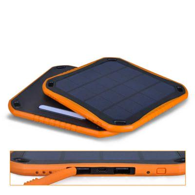 5600mAh SC002 Dual USB Solar Charger Mobile Power Bank Dustproof Waterproof Fire Resistant with 8 LED Lights