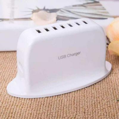 Universal 7 Port USB HUB Splitter Tab Phone Smart Dock Wall Charger for MP3 / MP4 / Mobile Phones / Digital Camera - White