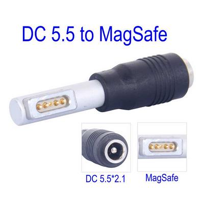 Power Charger Conversion Converter Adapter for MacBook General Adapter DC 5.5 * 2.1 To Magsafe Adapter - Black