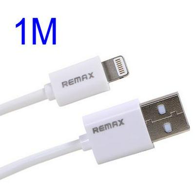 Remax Round Shape 1M 8 Pin USB Sync Charge Data Cable for iPhone 6 Plus 6 5S 5 5C (White)
