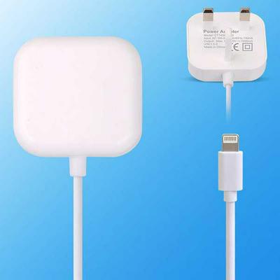 Henca UK Plug Wall Power Charger Adapter + USB Charging Cable for iPhone 5/ iPad mini/ iPod Touch 5 & Nano 7 - White