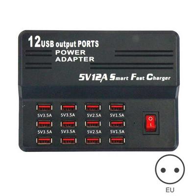 Universal EU Plug 12 Ports USB 50W AC Smart Fast Wall Charger Power Adapter for All phones & tablets & Cameras & Other Digital Products