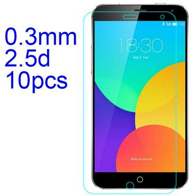 10Pcs 0.3mm 2.5D AGC Material Tempered Glass with Toyo Glue Electroplating Fingerprint Coating Screen Protector for Meizu MX4