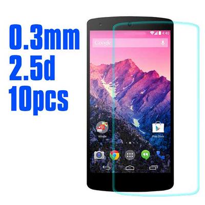 No Package 10pcs 0.3mm 2.5D Arc Edge AGC Japan Toyo Glue Tempered Glass Film for LG Nexus 5