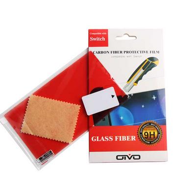 OIVO IV-SW023 0.33mm 9H Red Carbon Fiber Tempered Glass Screen Protector for Nintendo Switch