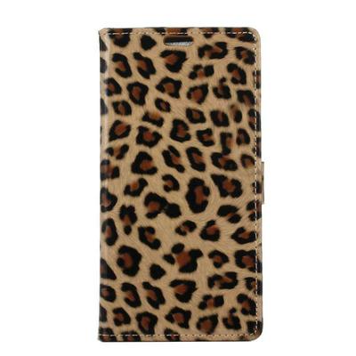 Colored Painting Wallet Style Magnetic Flip Stand TPU + PU Leather Case for Huawei Y5 (2018) / Y5 Prime (2018) - Leopard