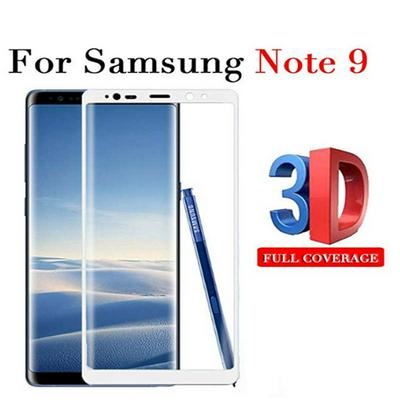 3D Surface Full Screen Coverage 0.25mm 9H Scratch Resistant High Transparent Tempered Glass Screen Protector for Samsung Galaxy Note 9 - White
