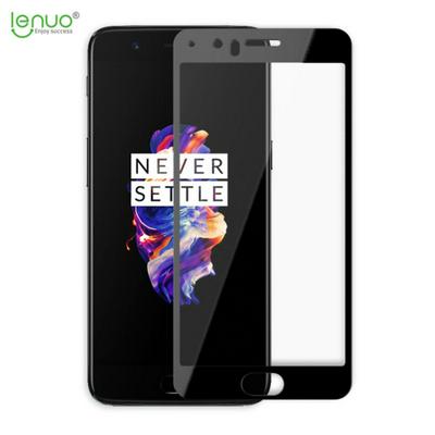 Lenuo CF Series Wear Resistant Anti Scratch Ultra Thin 0.3mm 9H Soft Edge Tempered Glass Screen Protector for OnePlus 5 - Black