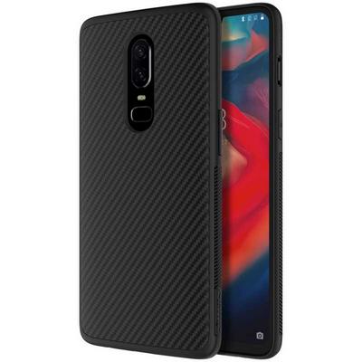Nillkin Ultrathin Car Hold Available Metal Synthetic Fibre Shield TPU Back Cover Case for OnePlus 6 - Black