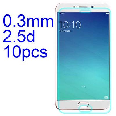 10Pcs 0.3mm 2.5D AGC Material Tempered Glass with Toyo Glue Electroplating Fingerprint Coating Screen Protector for OPPO R9 Plus