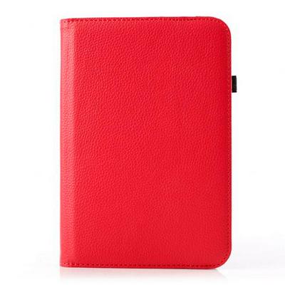 360 Degree Rotating Lichee Pattern Stand Flip PU Leather Case with Elastic Band Universal for 8 Inch Tablet for ASUS Zenpad S(Z580CA) Samsung Galaxy Tab S2 T715C - Red
