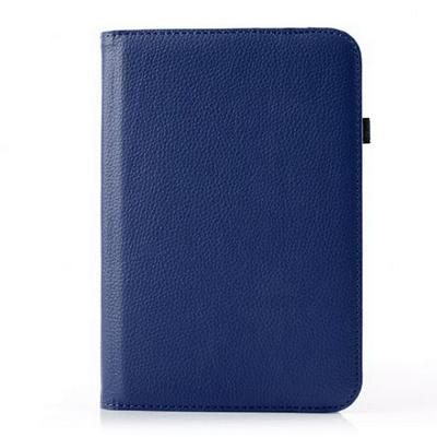 360 Degree Rotating Lichee Pattern Stand Flip PU Leather Case with Elastic Band Universal for 10 Inch Tablet for Lenovo Yoga Tab3 Pro ASUS ZenPad 10 (Z300C) Samsung Glaxaxy Tab S T800 - Dark Blue