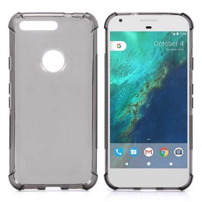 Anti-Drop Soft TPU Back Cover Case for Google Pixel XL - Transperant + Grey