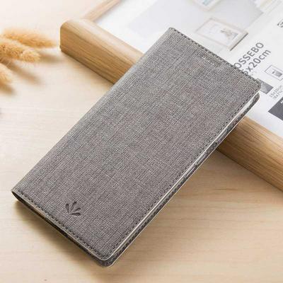 Vili Canvas Cross Pattern PU Leather + Soft TPU + Dmx with Stand and Card Holder Case for Google Pixel XL 2 - Grey