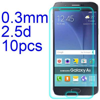 10Pcs 0.3mm 2.5D AGC Material Tempered Glass with Toyo Glue Electroplating Fingerprint Coating Screen Protector for Samsung Galaxy A8 (2016)