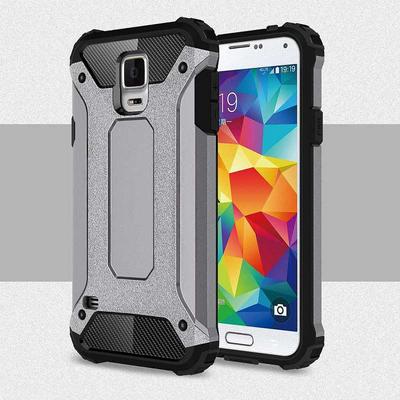 King Kong Armor 2 in 1 Detachable Hard PC + Soft TPU Back Cover Case for Samsung Galaxy S5 / I9600 / G900 - Grey