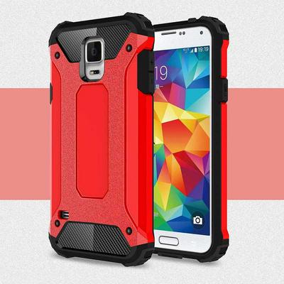 King Kong Armor 2 in 1 Detachable Hard PC + Soft TPU Back Cover Case for Samsung Galaxy S5 / I9600 / G900 - Red