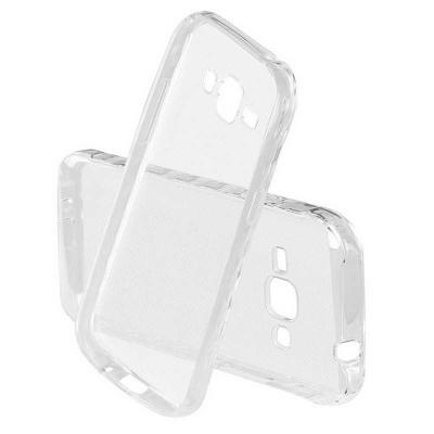 Anti Slide Ultra Thin Transparent Soft TPU Back Cover Case for Samsung Galaxy J1 / J100 - Transparent