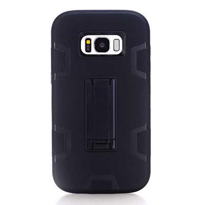 4 in 1 Detachable Multicolor Hard PC + Soft TPU Hybrid with Stand Back Cover Case for Samsung Galaxy S8 / G9500 - Black