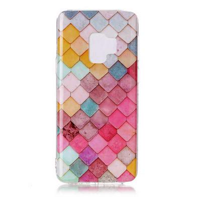 Color Painting Marble Pattern Soft TPU Back Cover Case for Samsung Galaxy S9 - Mosaic