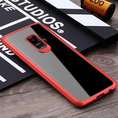 Transparent Hard PC + Soft TPU Ultrathin Protector Back Cover Case for Samsung Galaxy S9 - Red