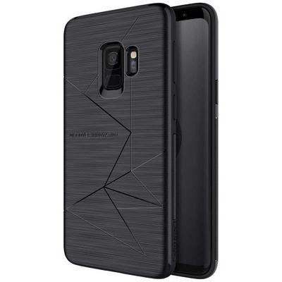 Nillkin Magic Series Matte Brushed Texture Lightweight Non-Slip Wireless Charging Reception Car Magnetic Function Soft TPU Back Cover Case for Samsung Galaxy S9 - Black