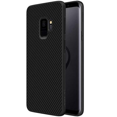 Nillkin Synthetic Fiber Series Non-Slip Bars Magnetic Function Carbon Fiber Hard PC + Soft TPU Back Cover Protective Case for Samsung Galaxy S9 - Black