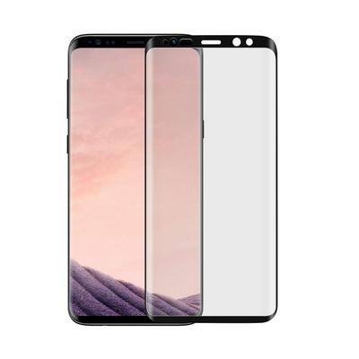 Angibabe 0.26mm Curved Surface Color Silk Printed Full Coverage Premium Tempered Glass Screen Protector Film for Samsung Galaxy S9 Plus - Black