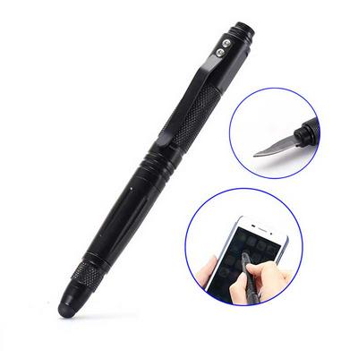 Multi-USE Tungsten Steel Outdoor Self Defense Tactical Pen Tool With Knife Smartphone Screen Touch PIN Tungsten Steel Glass Breaker