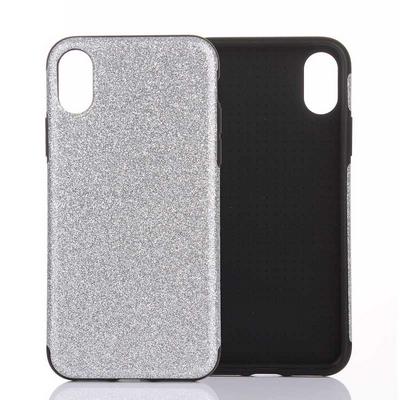 Glitter Powder Bling Soft TPU Back Cover Case for iPhone XR 6.1 - Silver
