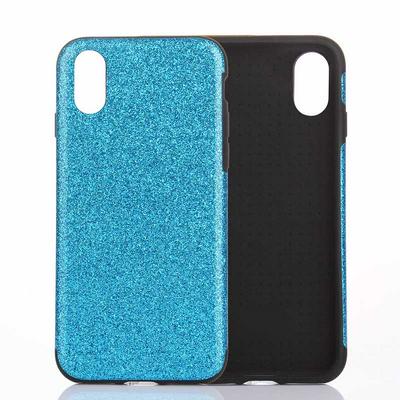 Glitter Powder Bling Soft TPU Back Cover Case for iPhone XR 6.1 - Blue