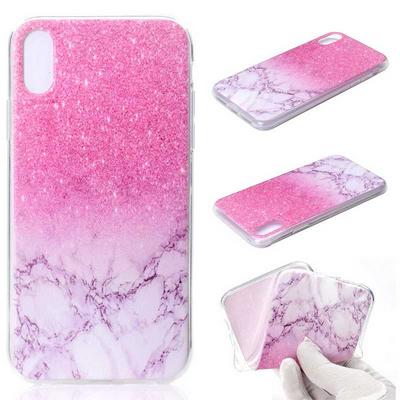 Painted Ultra Slim Transparent Anti-Scratch Soft TPU Back Cover Protective Case for iPhone XR 6.1 - Marble Pattern