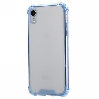 Shockproof Four Corners All Coverage Acrylic Soft Silicone Transparent Back Cover Protective Case for iPhone XR 6.1 - Blue