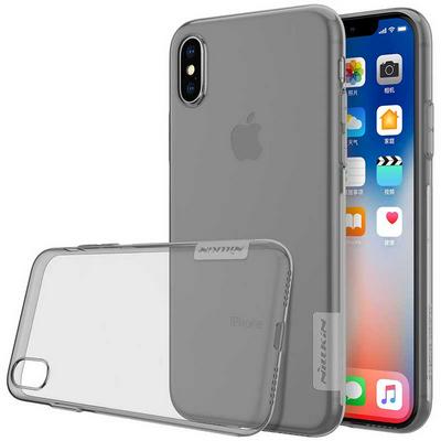 Nillkin Original Color Transparent TPU Back Cover Phone Case for iPhone X / XS - Grey