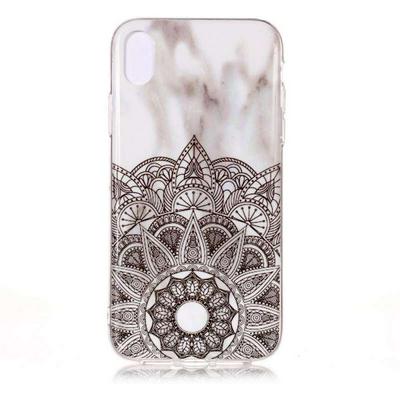 Color Painting Marble Pattern Anti-Scratch Soft TPU Back Cover Case for iPhone Xs Max 6.5 - Mandala