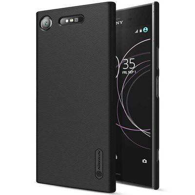 Nillkin Frosted Shell Series PC Back Cover Phone Case for Sony Xperia XZ1 - Black