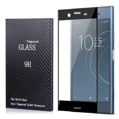 9H Full-Screen Covered Premium Tempered Glass Screen Protector Film for Sony Xperia XZ1 - Black