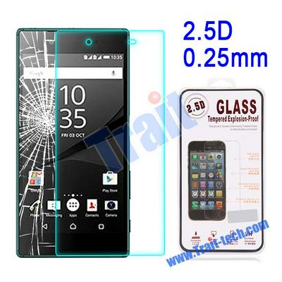 2.5D 0.25mm Strong Hardness Anti-Explosion Tempered Glass Screen Protector for Sony Xperia Z5