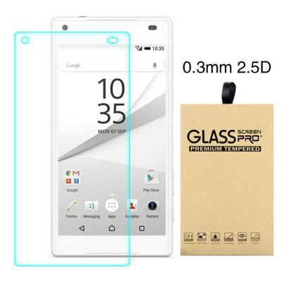 Anti-Crack Series 0.3mm 2.5D 9H Hardness Transparent Front Tempered Glass Screen Protective Film for Sony Xperia Z5 Compact / Z5 Mini 