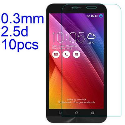 10Pcs 0.3mm 2.5D AGC Material Tempered Glass with Toyo Glue Electroplating Fingerprint Coating Screen Protector for Asus ZenFone 2 5.5inch (ZE551ML / ZE550ML)