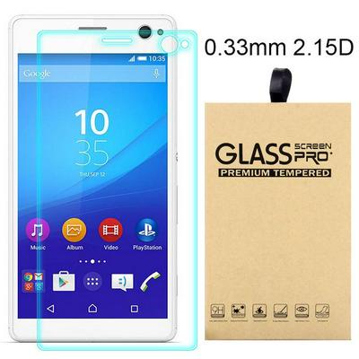 2.15D 0.33mm 9H Arc Edge Explosion-Proof Transparent Tempered Glass Screen Protector for Sony Xperia C4