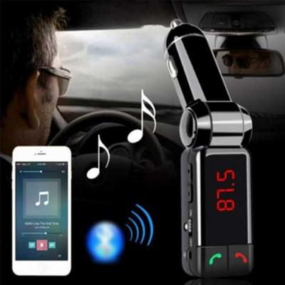 BC-06 Wireless Bluetooth Hands-free AUX Car Charger Dual USB FM MP3 WMA AUX Audio Music Play with Mic for Smart Phones Tablet - Black 