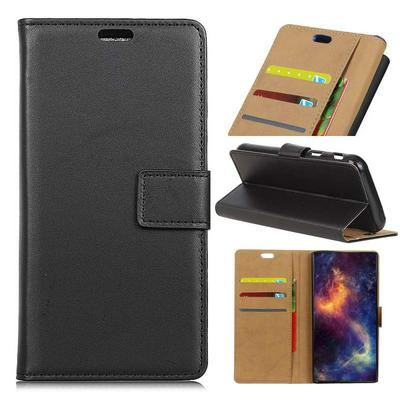 One Hundred Pattern Solid Color Side Flip PU Leather + Soft TPU Card Slots with Magentic Buckle and Stand Wallet Case for Samsung Galaxy S9 - Black