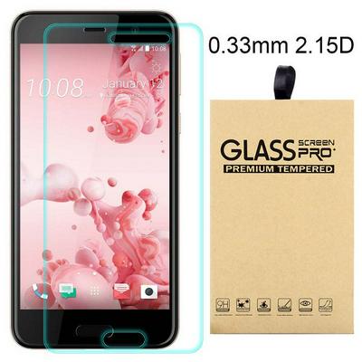 2.15D 0.33mm 9H Arc Edge Explosion-Proof Transparent Tempered Glass Screen Protector for HTC U Play